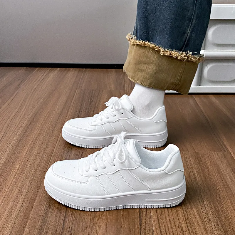 Lace-Up Round Toe Platform Sneakers, image 3