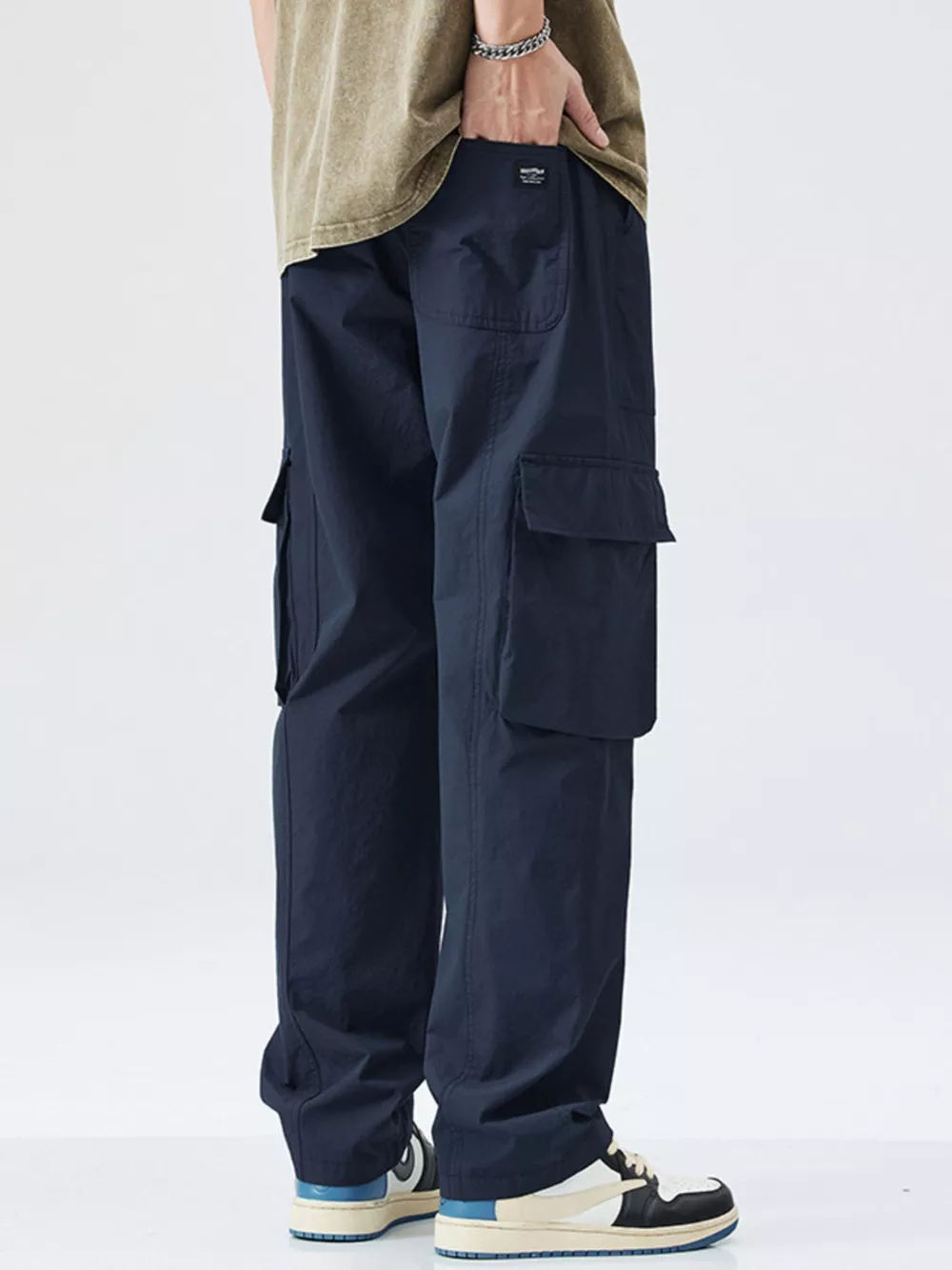 Men's Full Size Relaxed Fit Cargo Pants Plus Size, image 9