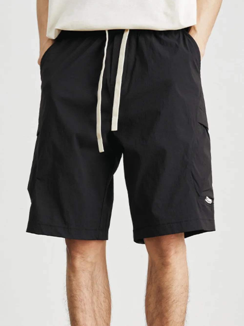 Men's Drawstring Wide Leg Shorts, image 2