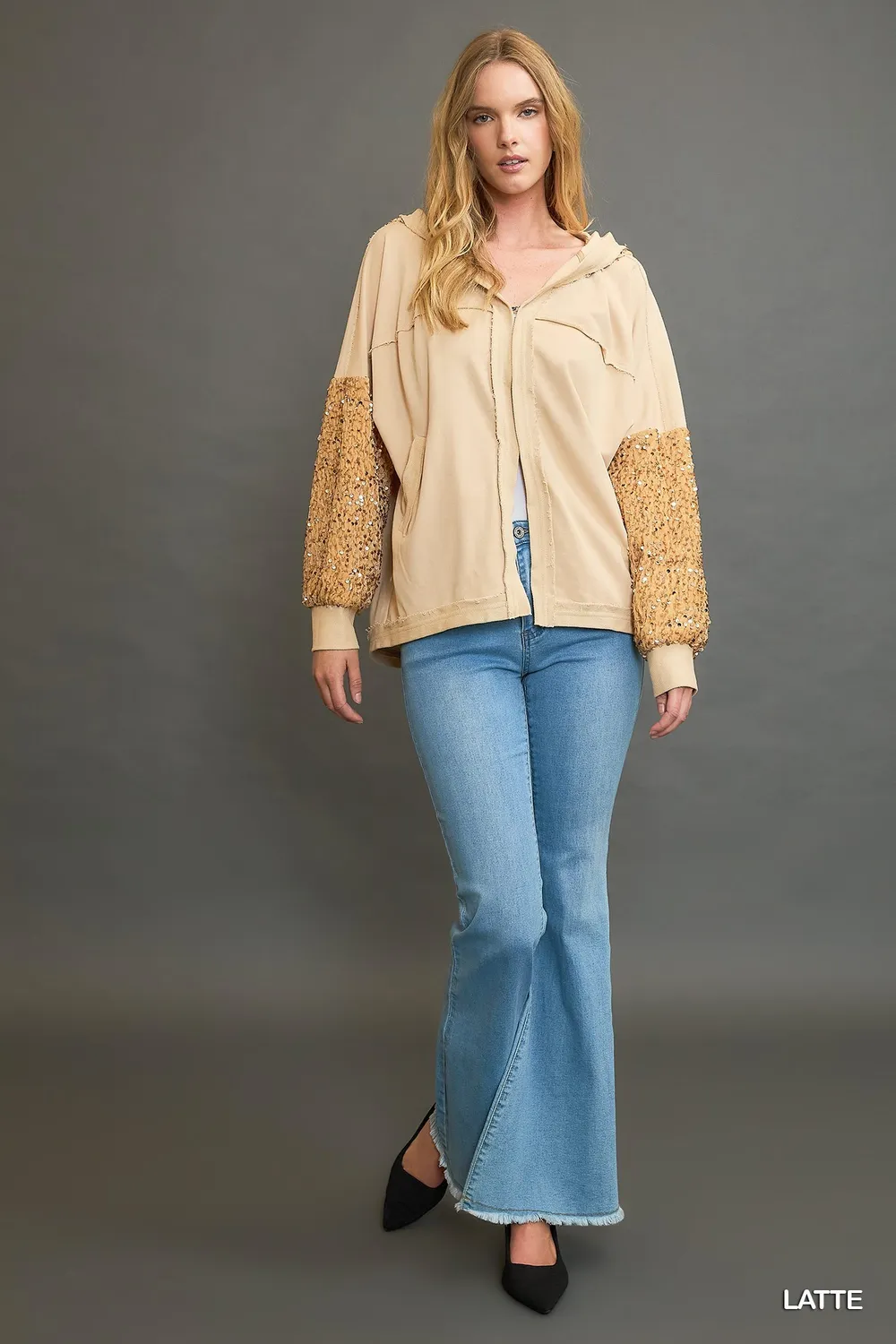 Sequined French Terry Jacket, image 6