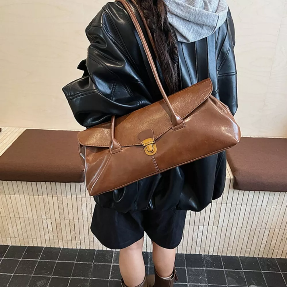 Vintage Style Leather Shoulder Bag, image 2