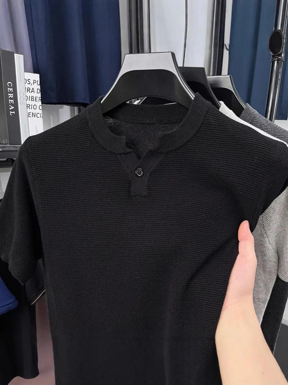 Men's Plus Size Notched Short Sleeve T-Shirt, image 10