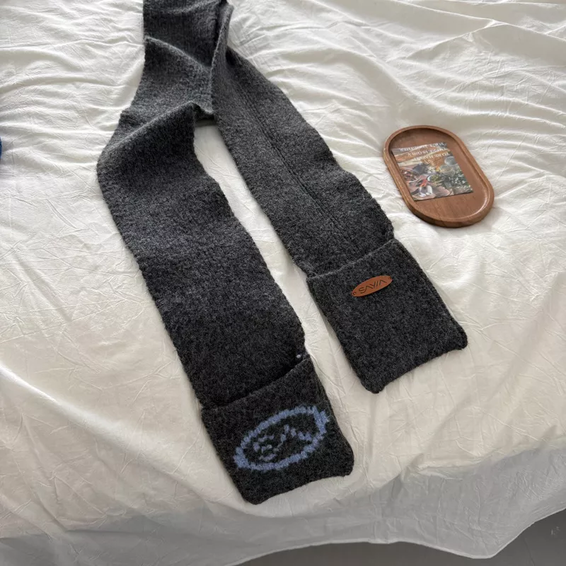 Cute Knitted Scarf with Pockets, image 4