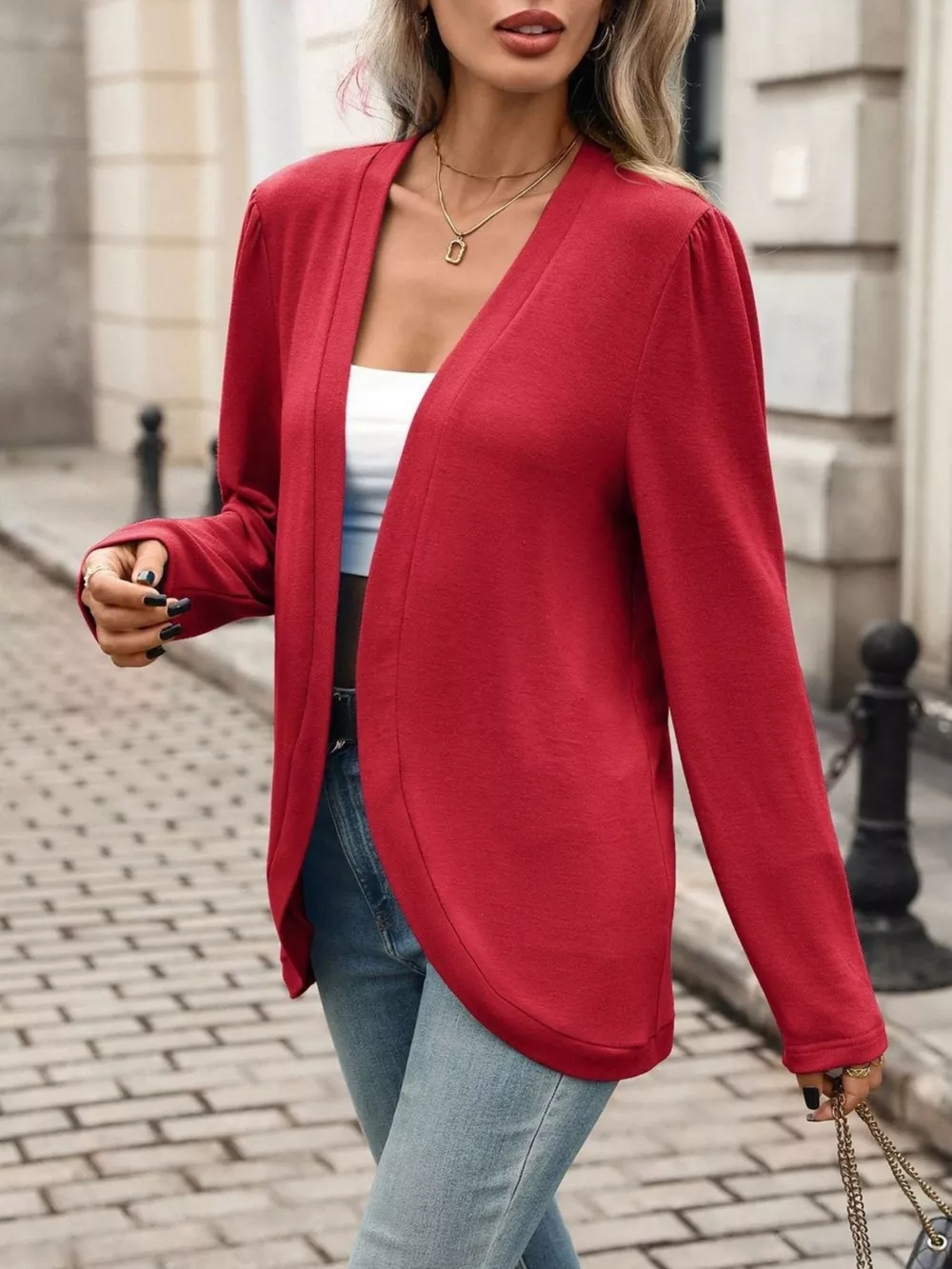 Open Front Long Sleeve Cardigan, image 19