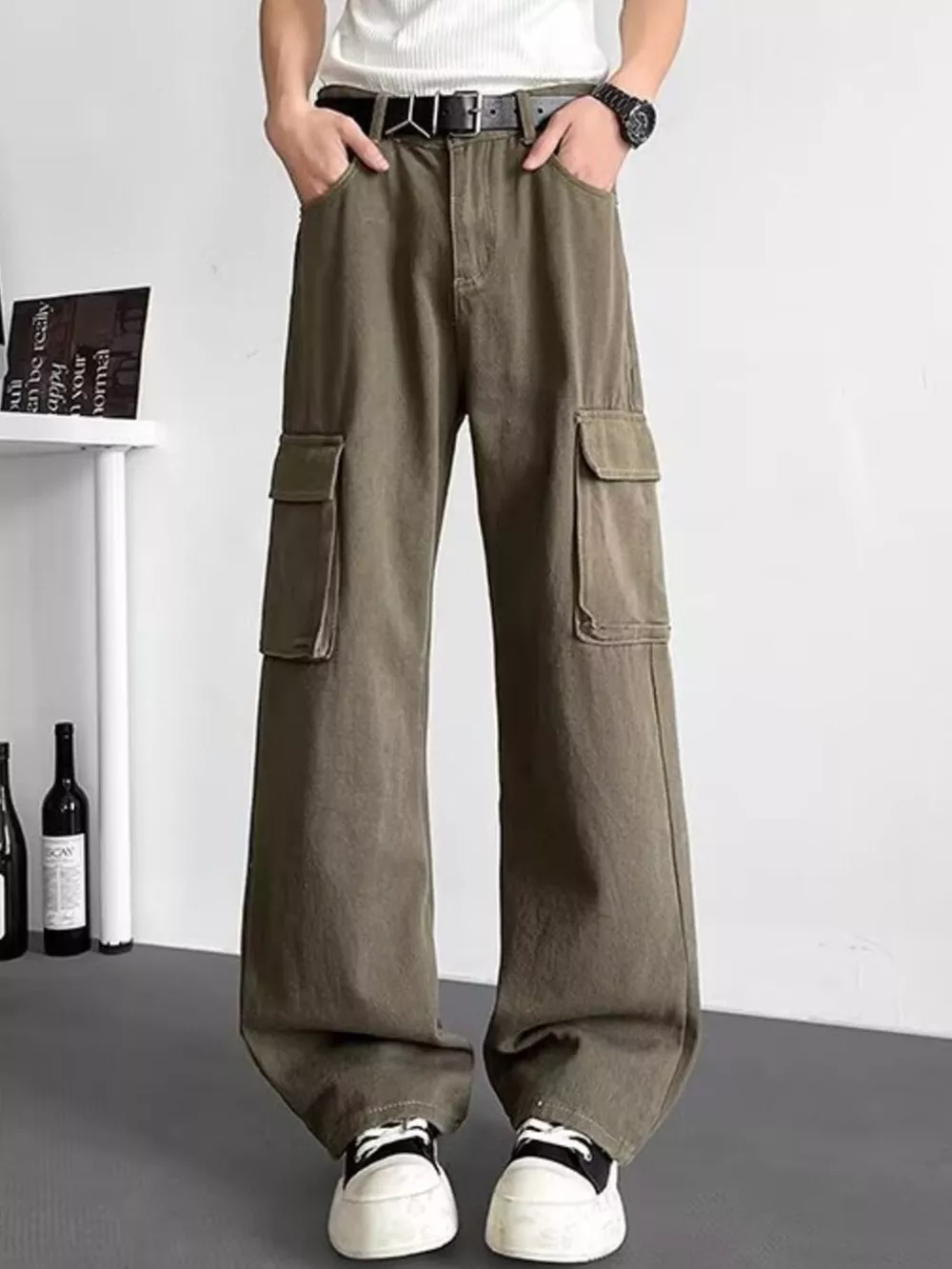Men's Plus Size Loose Fit Cargo Pants