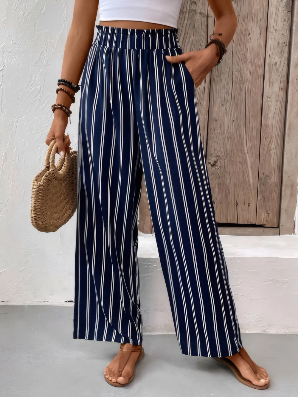 Striped Wide Leg Pants, image 6
