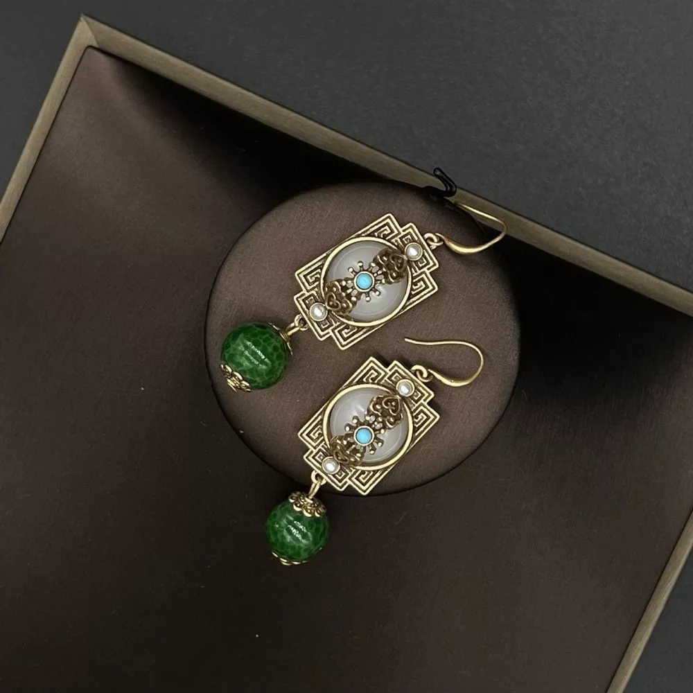 Vintage Style Dangle Earrings, image 2