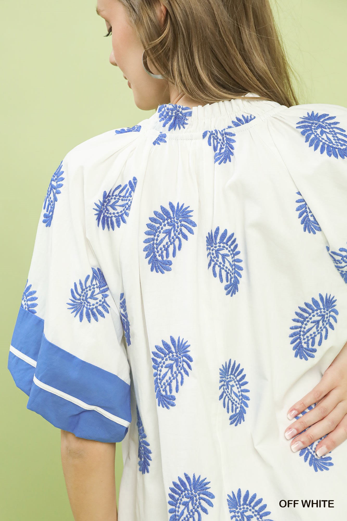 Paisley Embroidered Boho Mini Dress, image 5