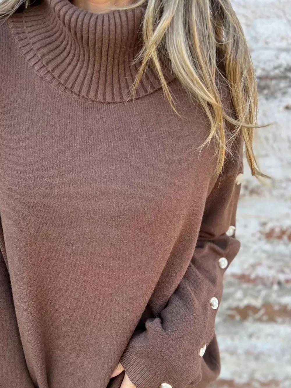 Full Size Turtleneck Long Sleeve Sweater Plus Size, image 15