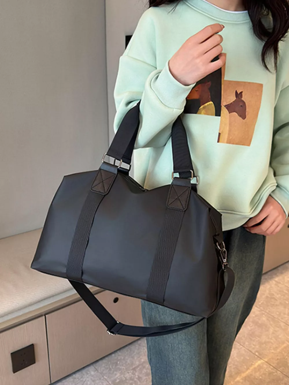 Adjustable Strap Duffel Travel Bag, image 3