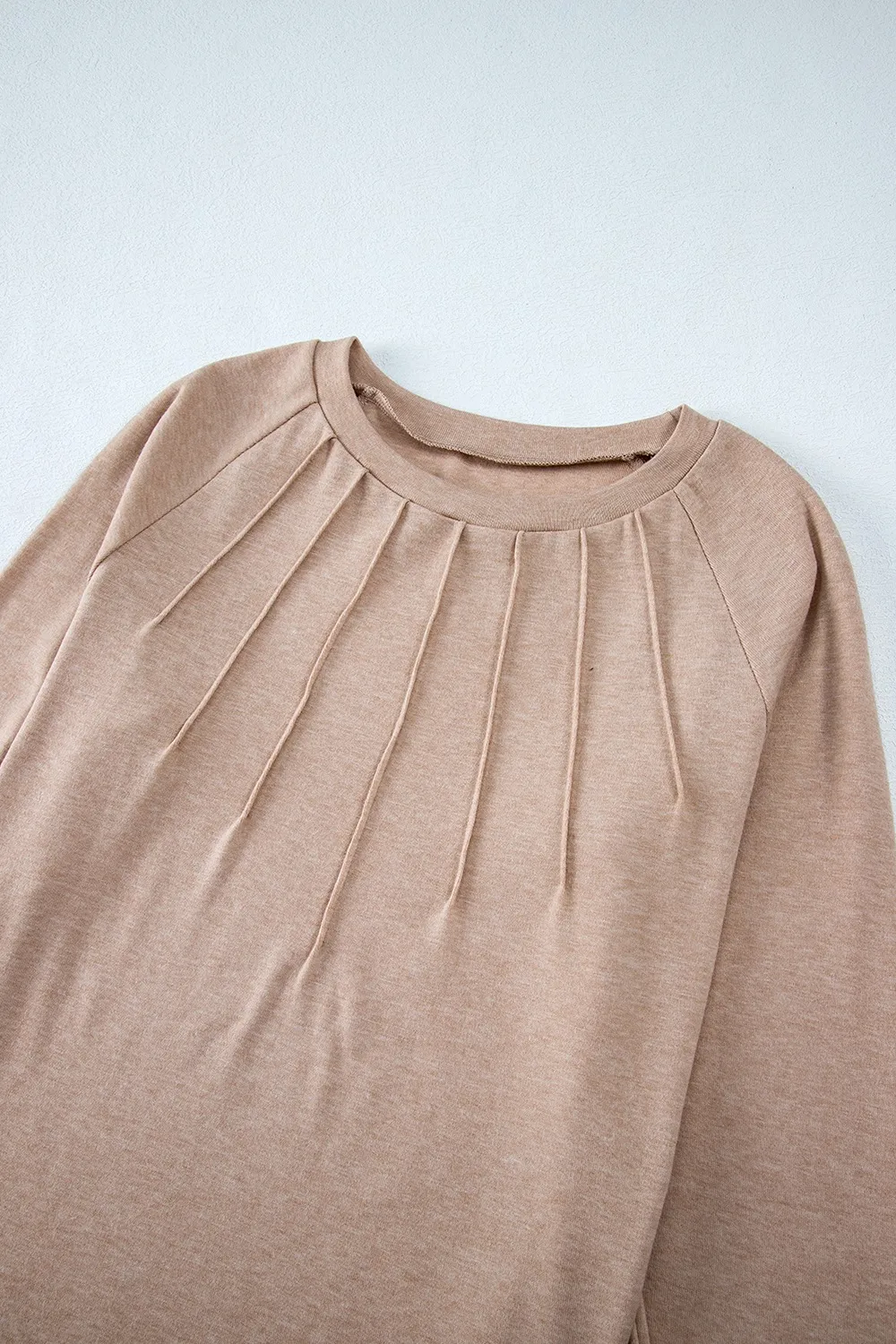 Texture Round Neck Long Sleeve T-Shirt, image 20