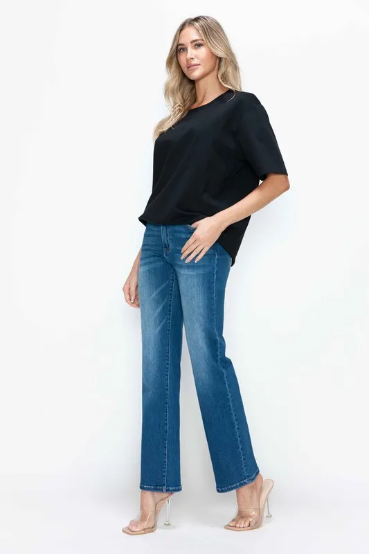 Full Size Cat's Whiskers High Rise Straight Jeans, image 15