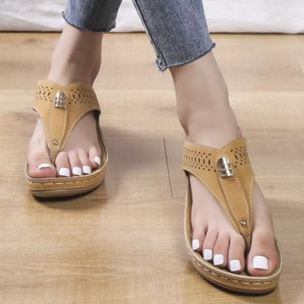 Toe Post Wedge Sandals, image 9