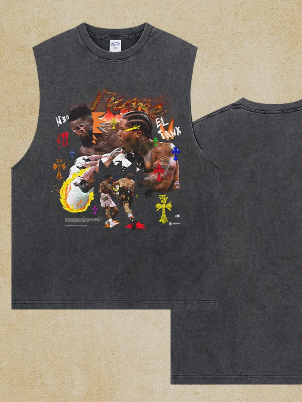 Men's Graphic Round Neck Tank, image 5