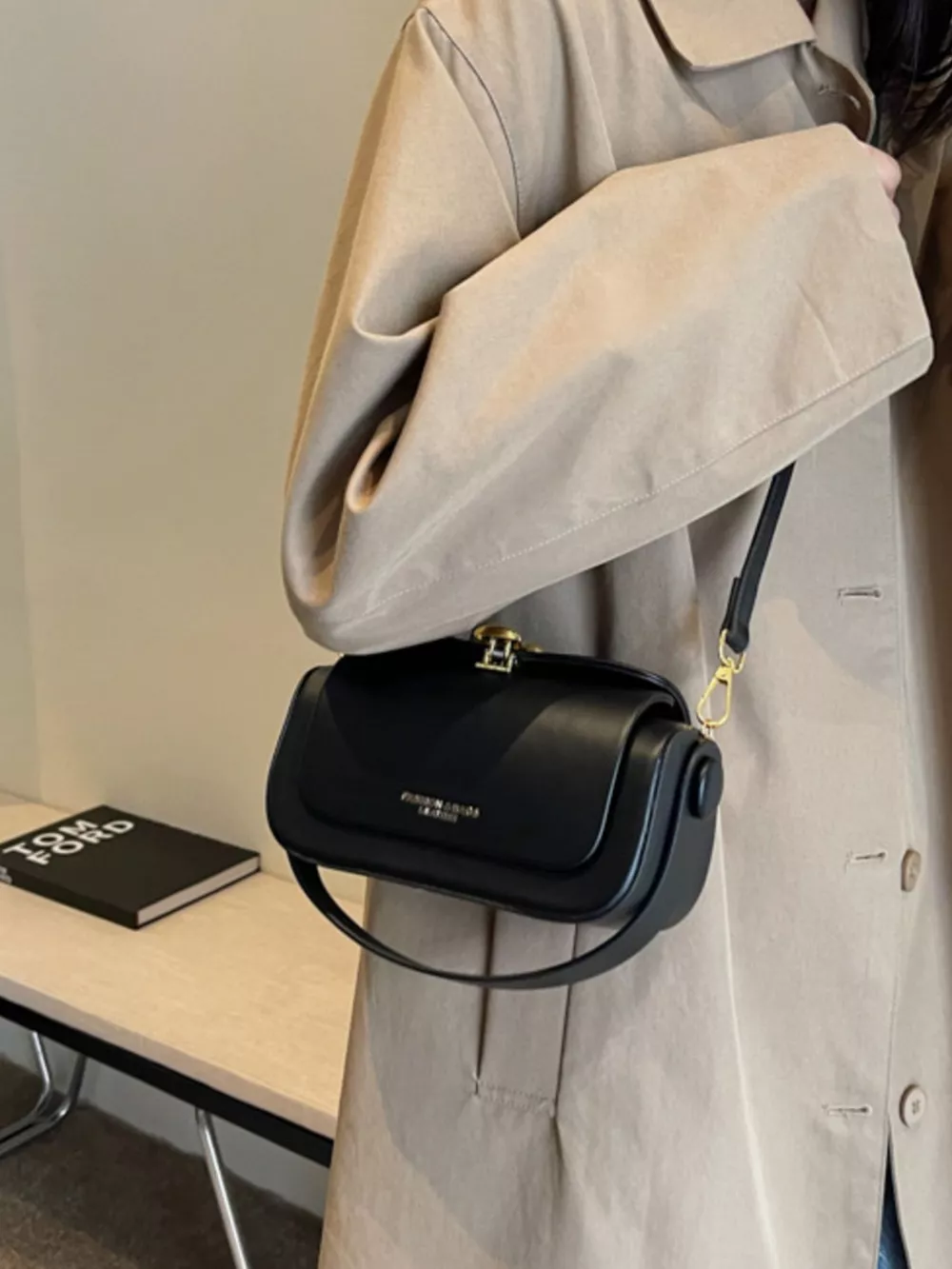 PU Leather Flap Crossbody Bag, image 5