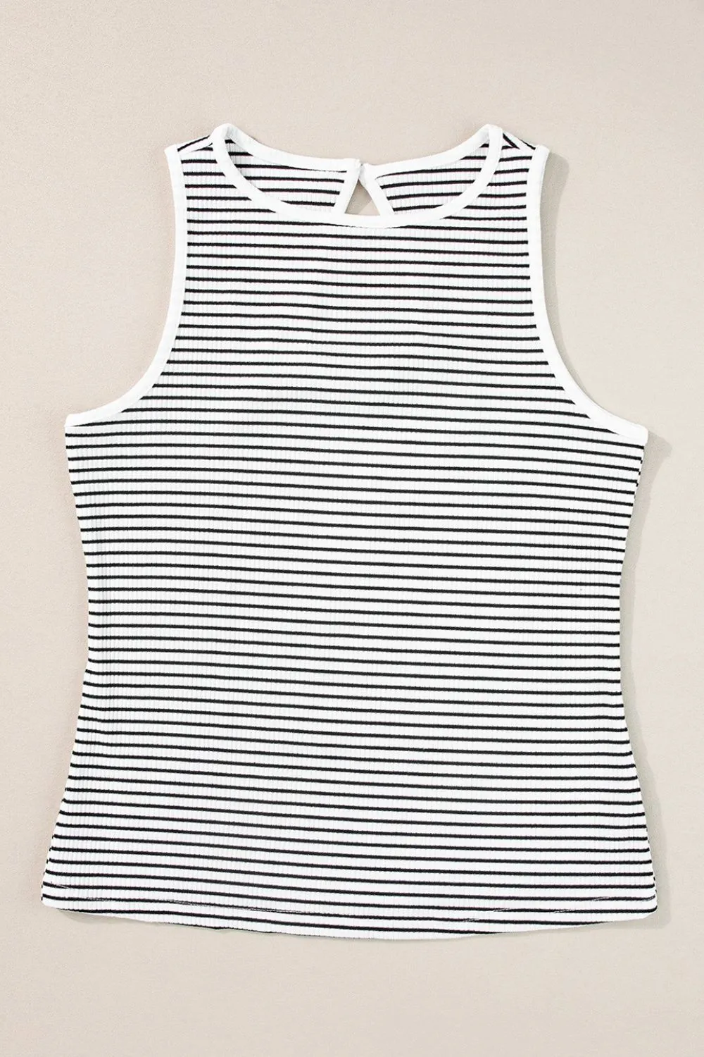 Striped Ribbed Round Neck Tank, image 17