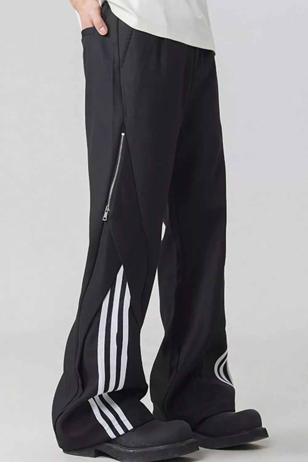 Men's Plus Size Side Stripe Wide Leg Pants, image 2