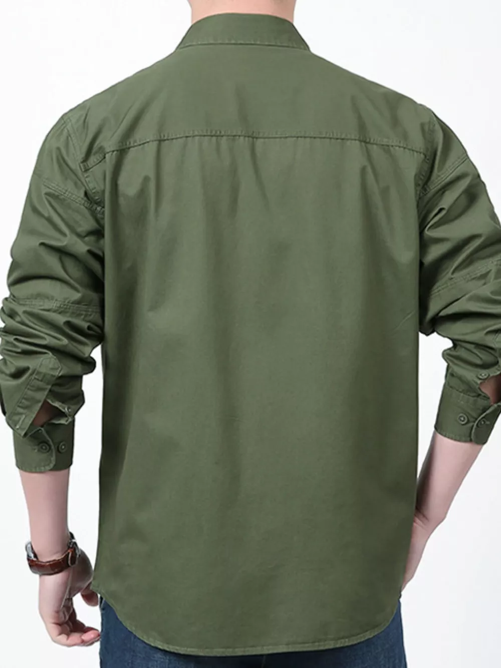 Men's Plus Size Casual Long-Sleeve Shirt, image 5