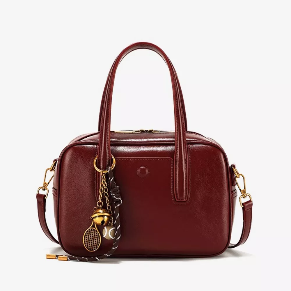 Leather Top Handle Handbag, image 5