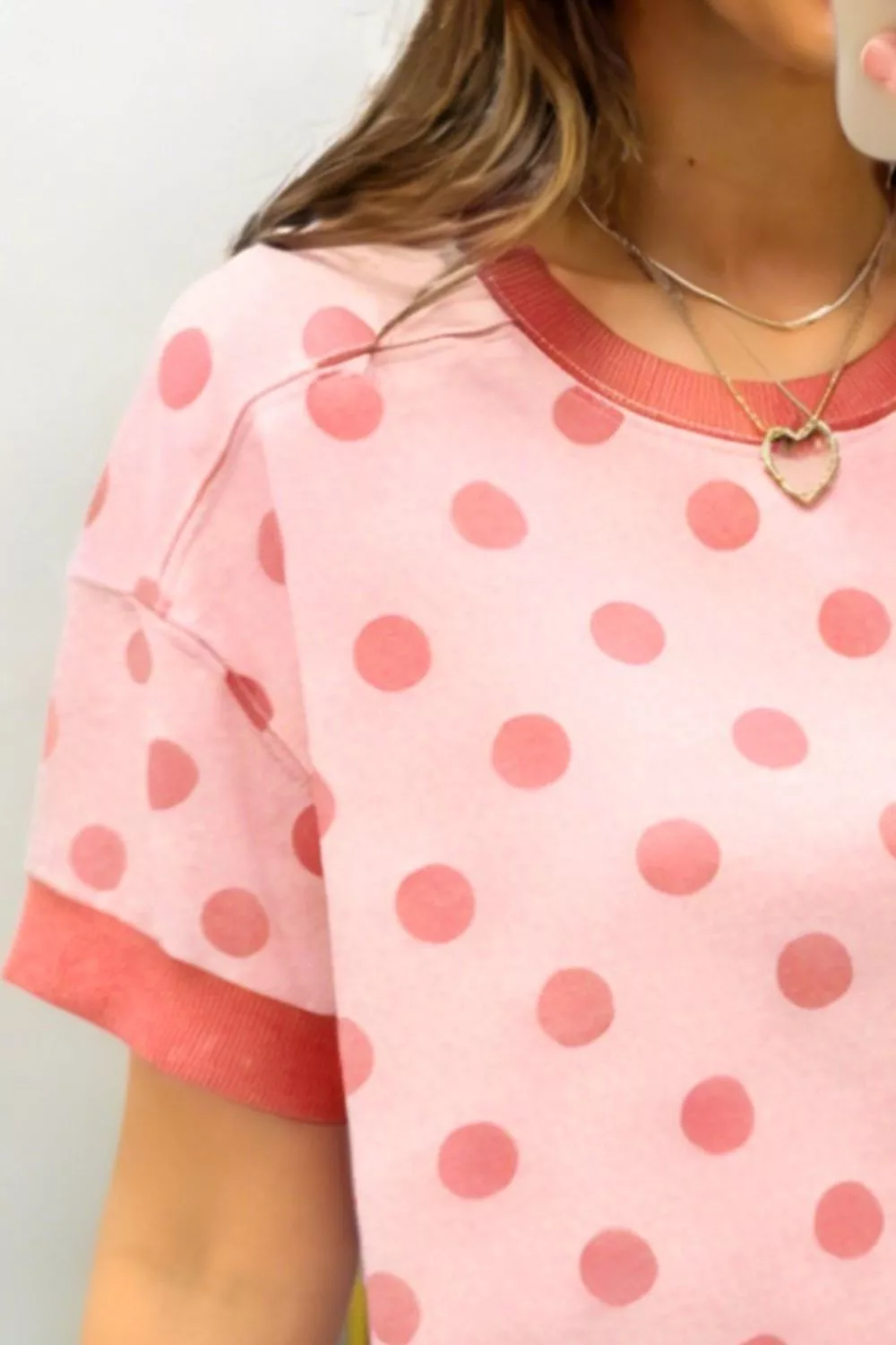 Polka Dot Short Sleeve T-Shirt, image 2