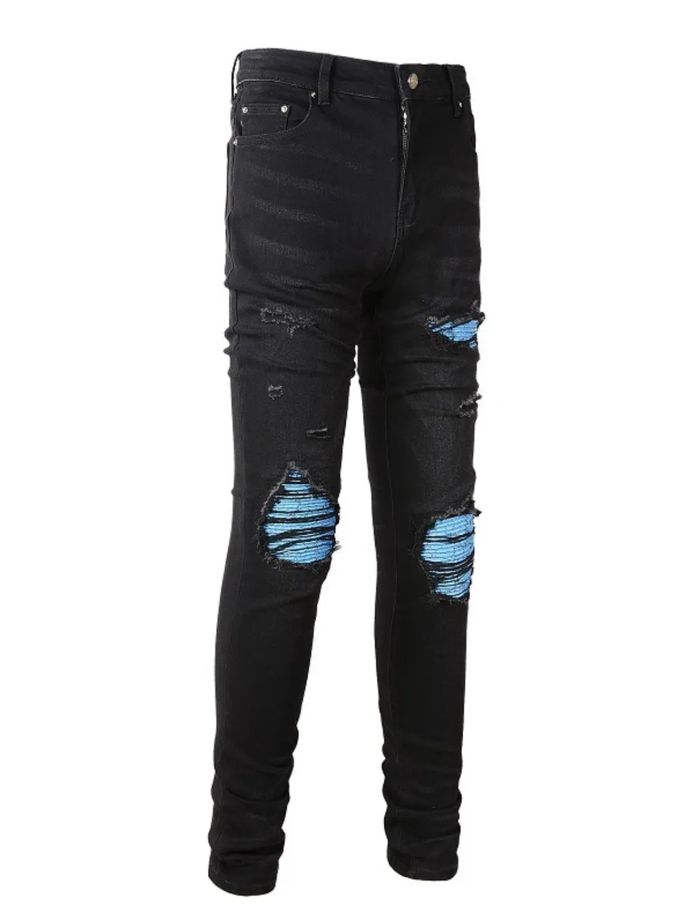 Men's Distressed Skinny Jeans, image 3