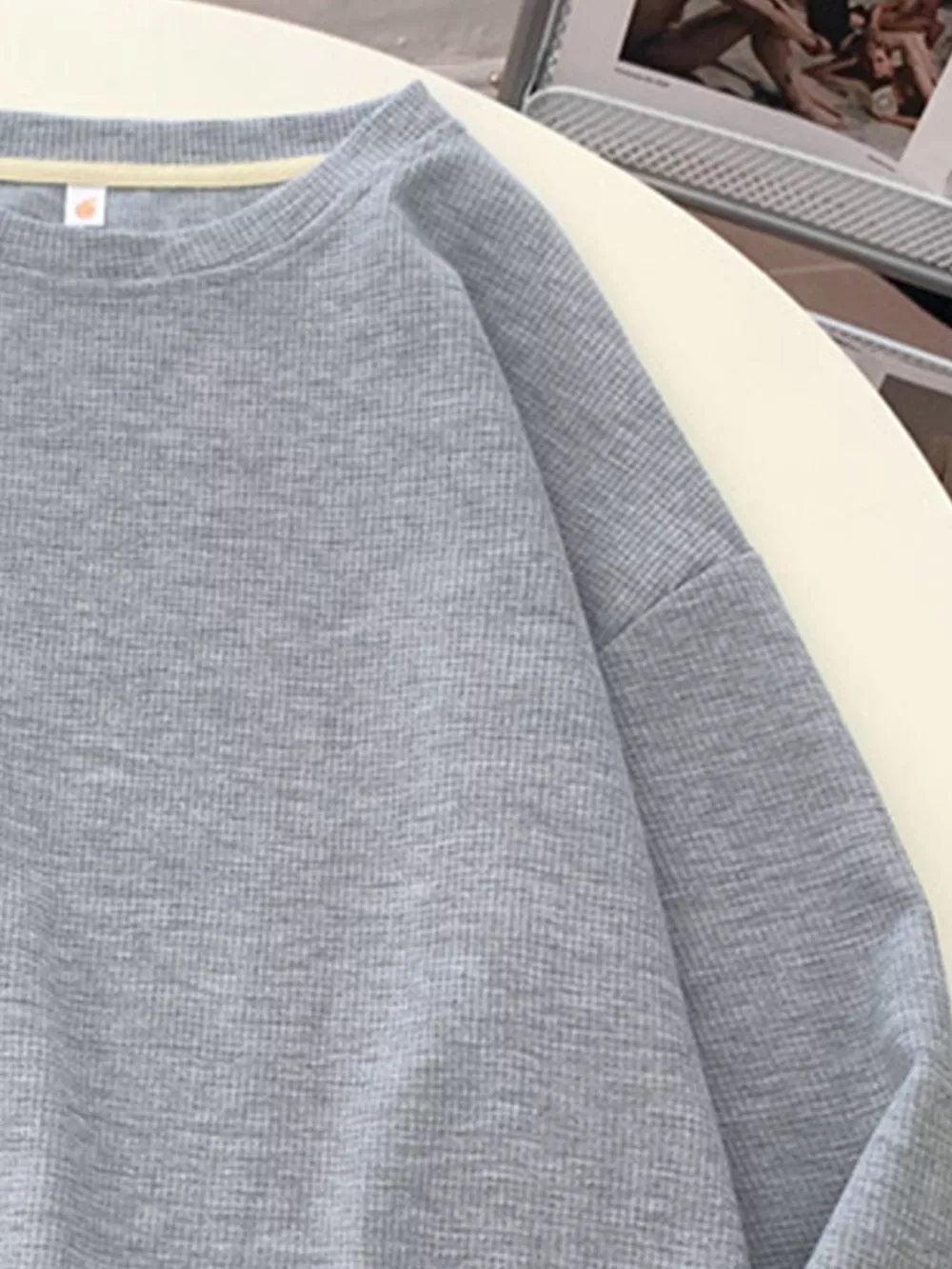 Crew Neck Long Sleeve Sweatshirt, image 11