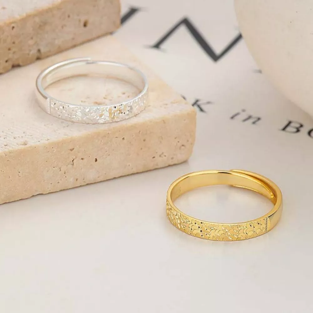 925 Sterling Silver Textured Ring, image 2