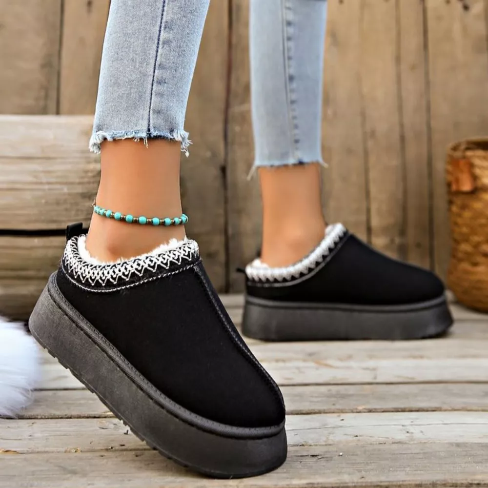 Plush Lined Platform Ankle Boots, image 2