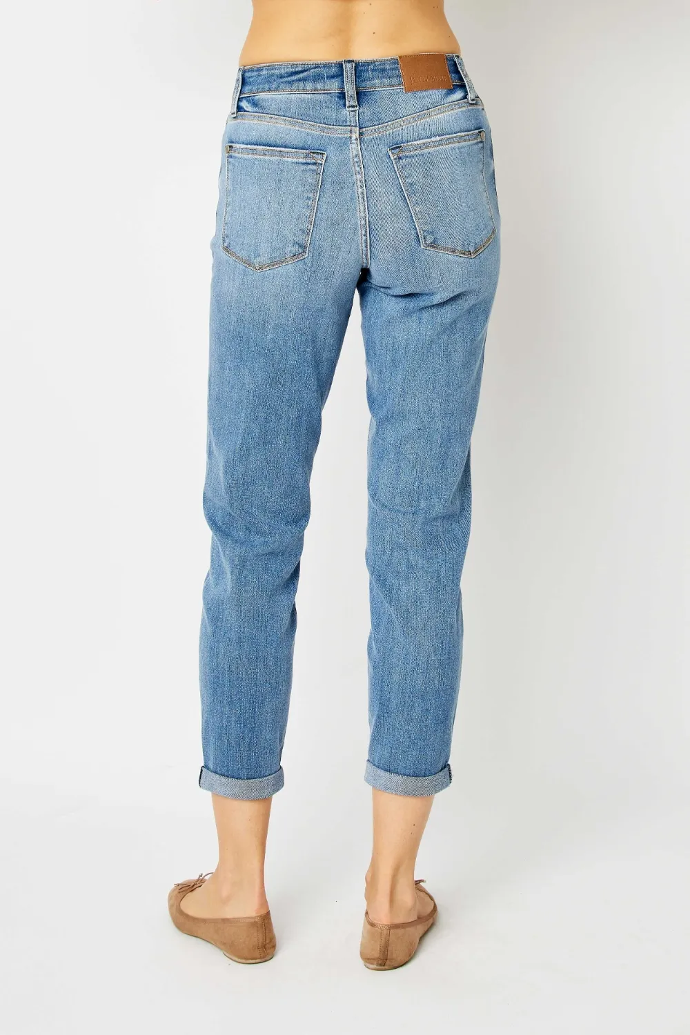 Full Size Cuffed Hem Slim Jeans, image 9