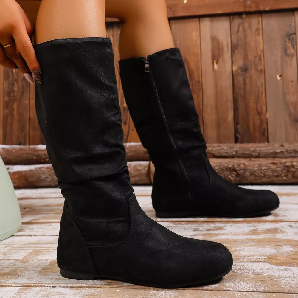 Round Toe Side Zip Boots, image 21