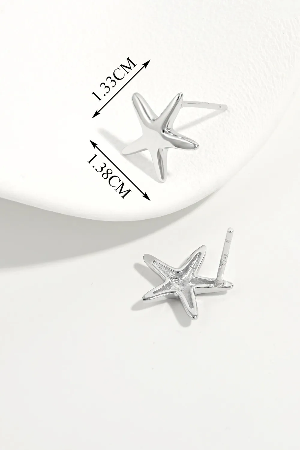 925 Sterling Silver Star Stud Earrings, image 4