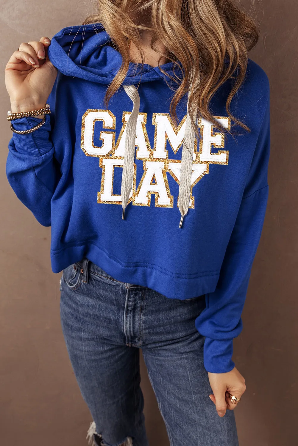 GAME DAY Drawstring Long Sleeve Hoodie, image 4