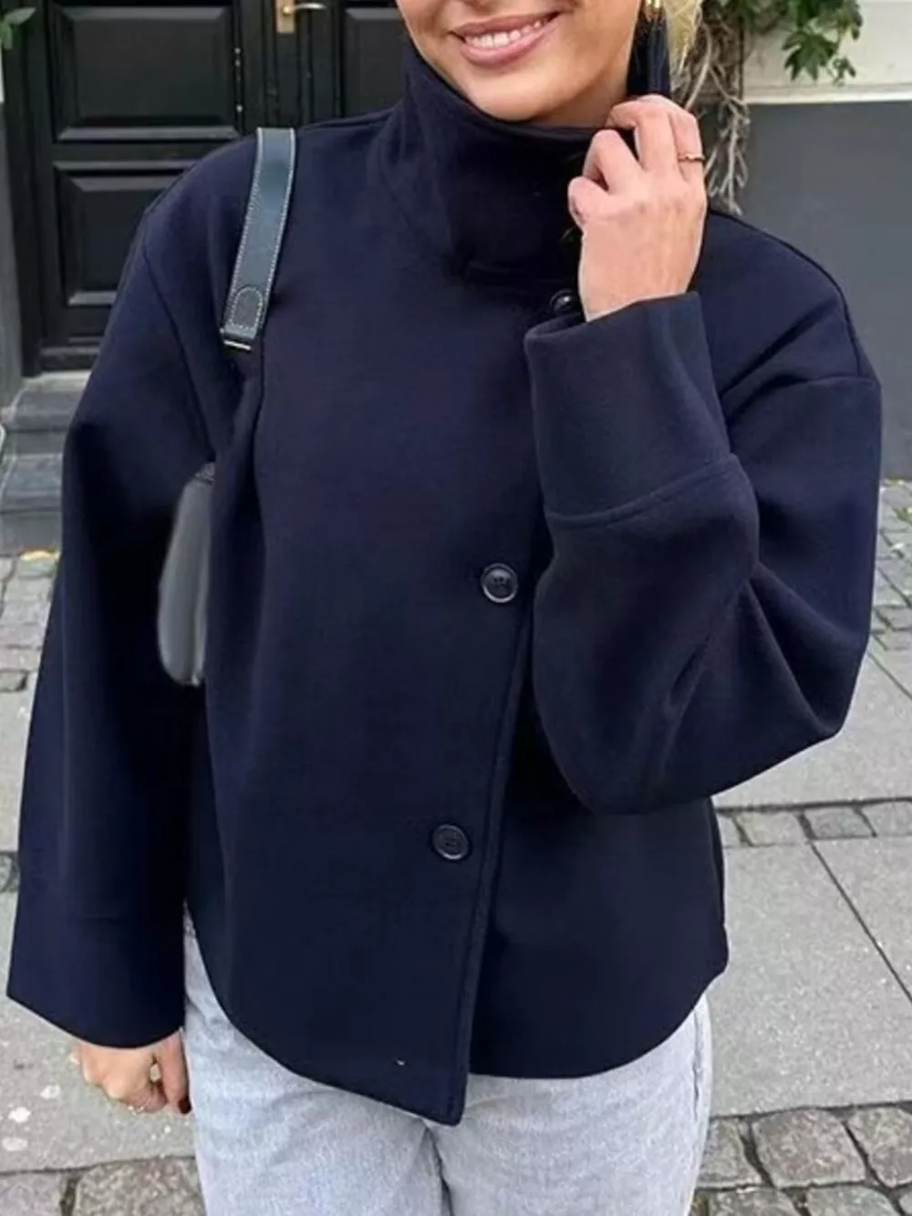 Wool Blend Long Sleeve Outerwear, image 2