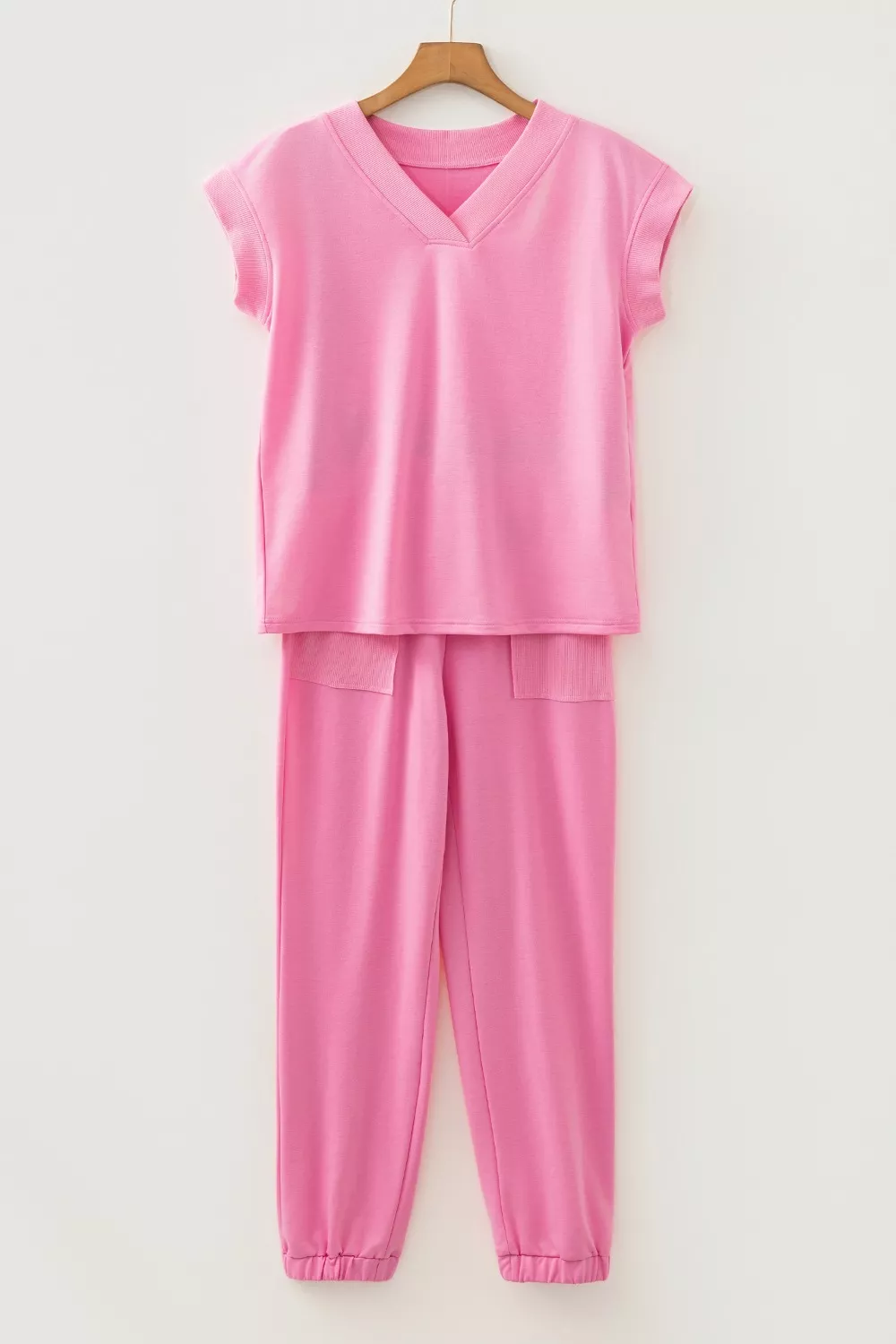 Short Sleeve Top and Drawstring Pants Set, image 4