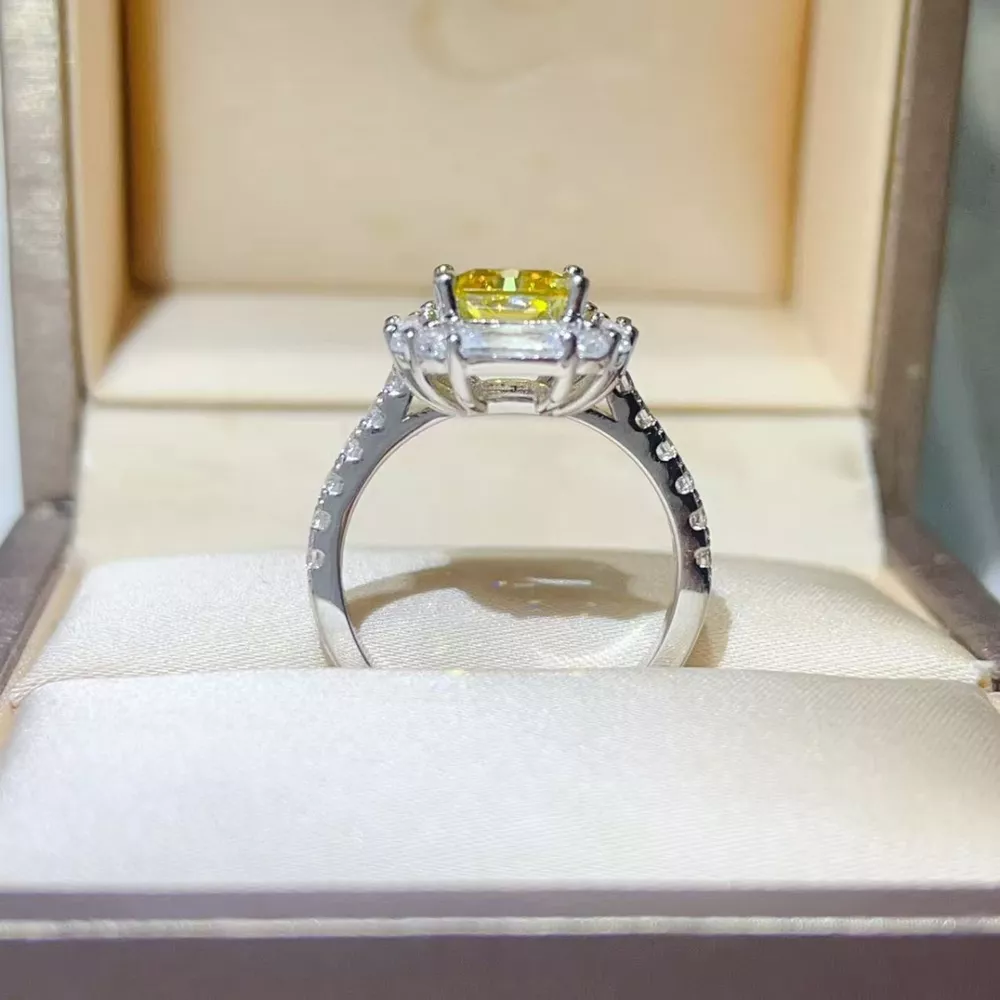 3 Carat Moissanite 925 Sterling Silver Ring, image 3