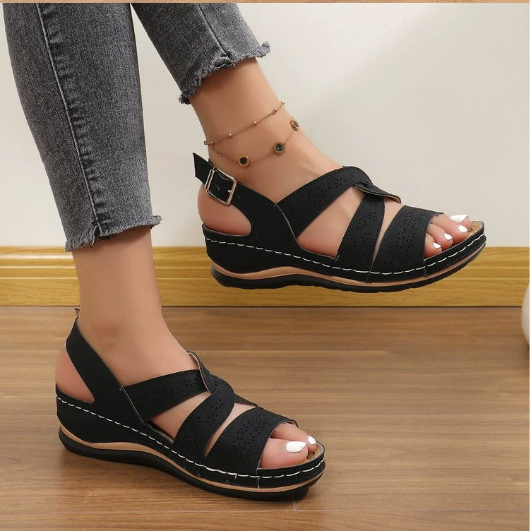 Open Toe Wedge Sandals, image 3
