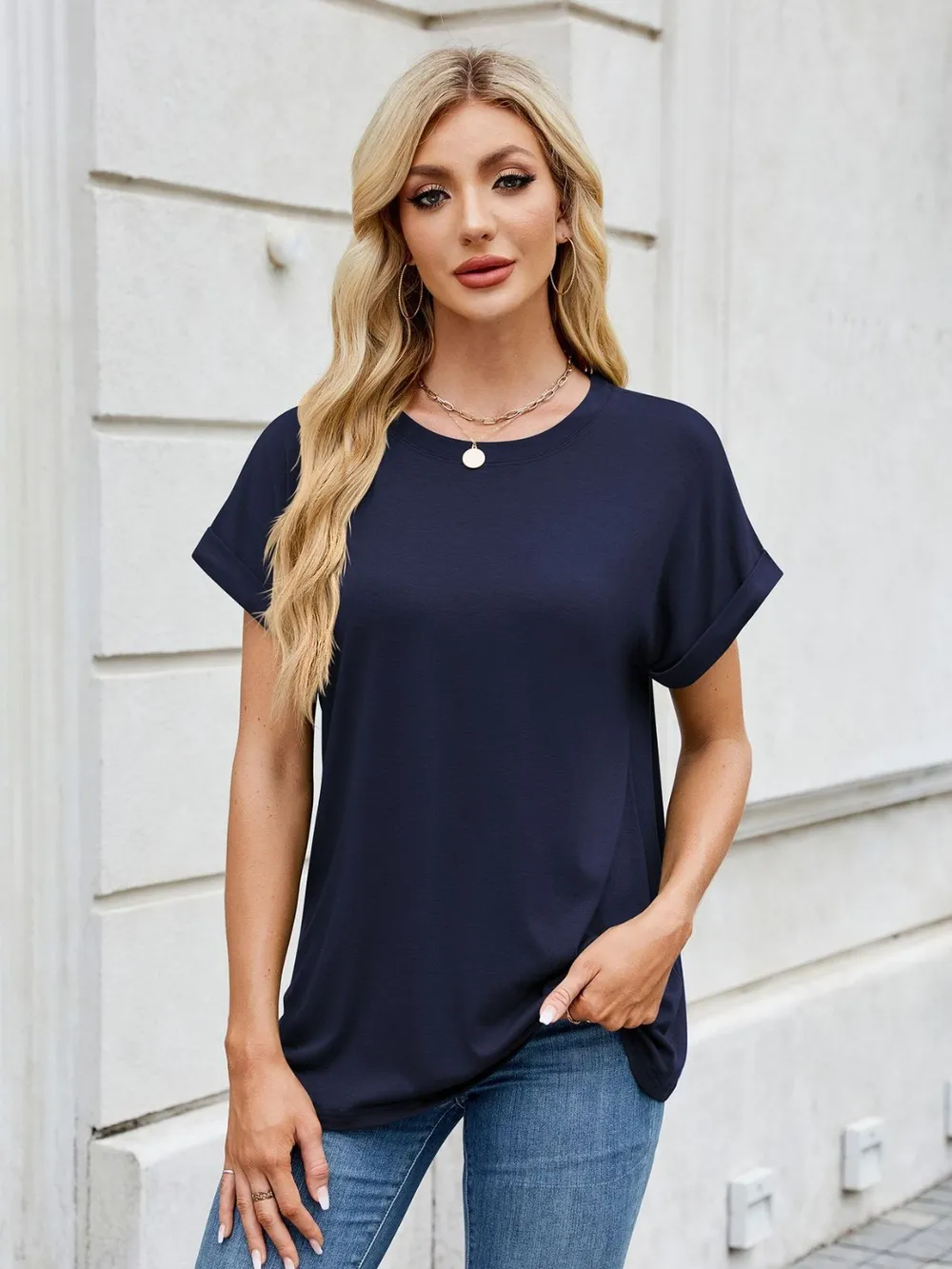 Round Neck Short Sleeve T-Shirt, image 29