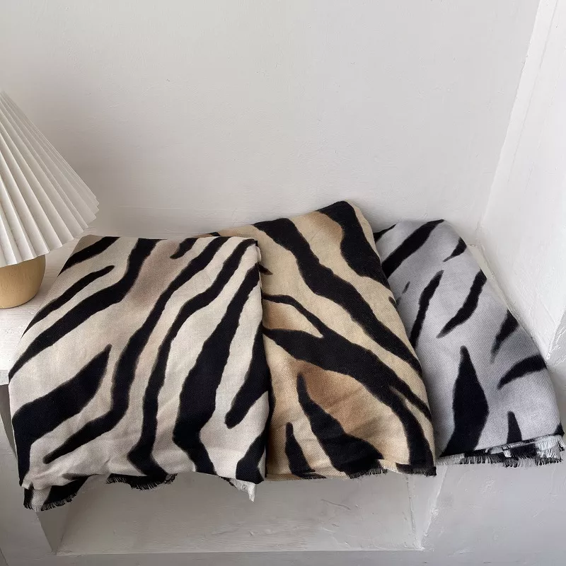 Zebra Print Lightweight Scarf, image 3