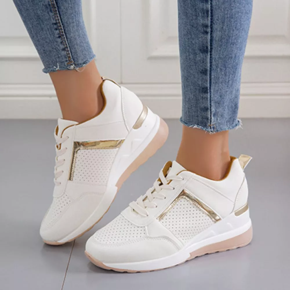 Lace Up Wedge Sneakers, image 7