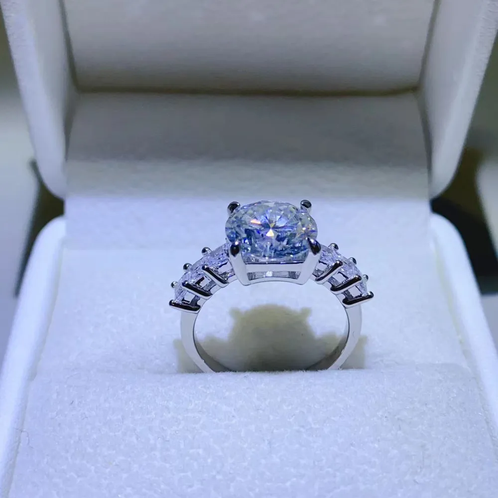 3 Carat Moissanite 925 Sterling Silver Ring, image 3