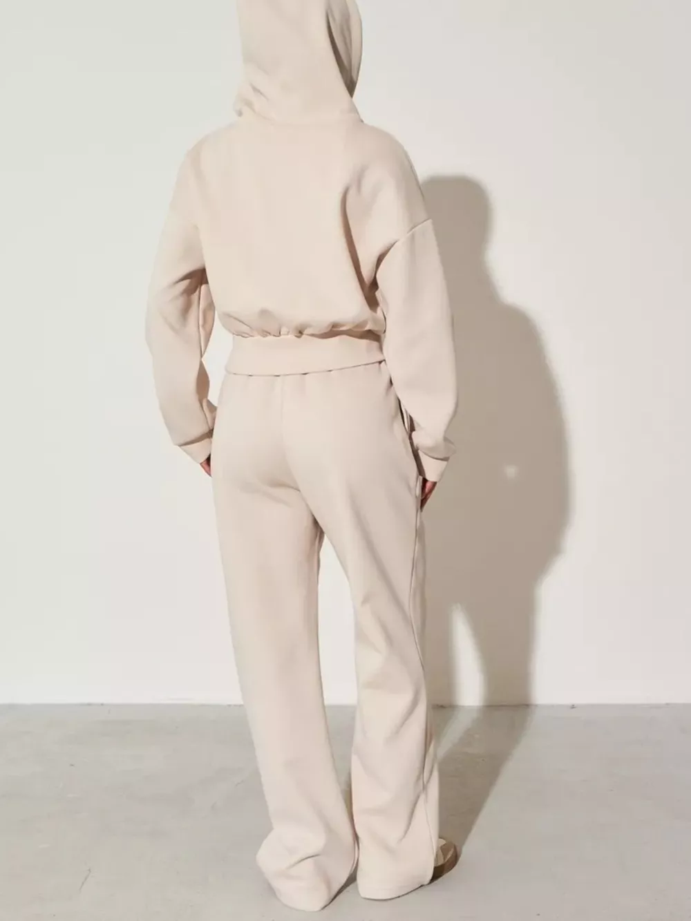 Zip-Up Hoodie and Wide-Leg Pants Set, image 10