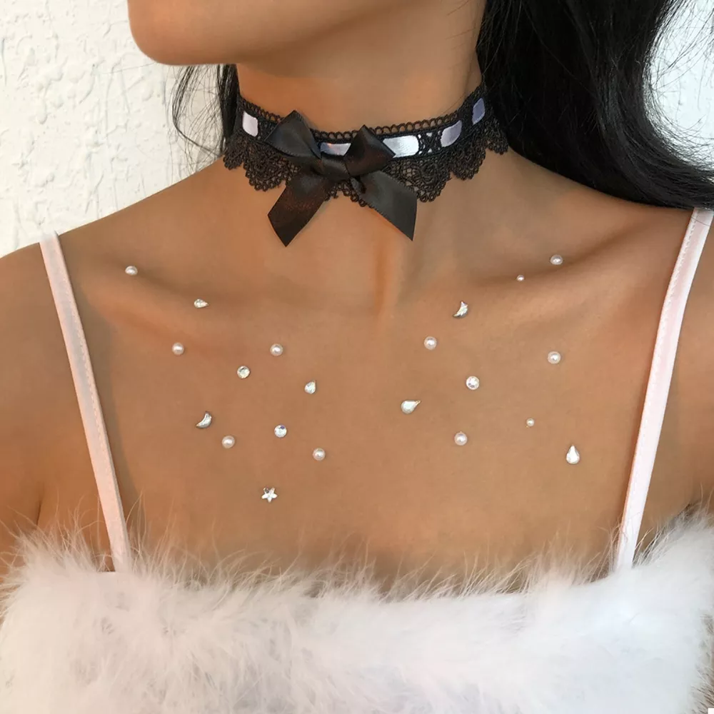 Lace Bow Choker Necklace, image 2