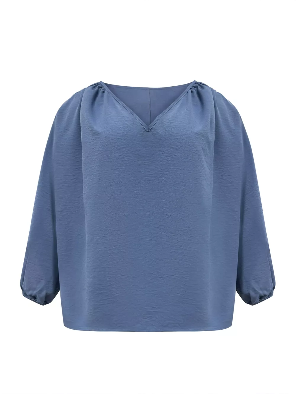 Plus Size V-Neck Long Sleeve Blouse, image 7