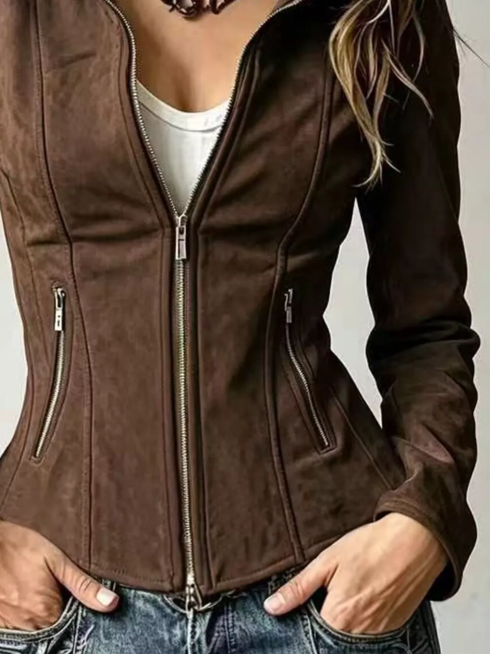 Slim-Fit Zip-Up Jacket, image 9