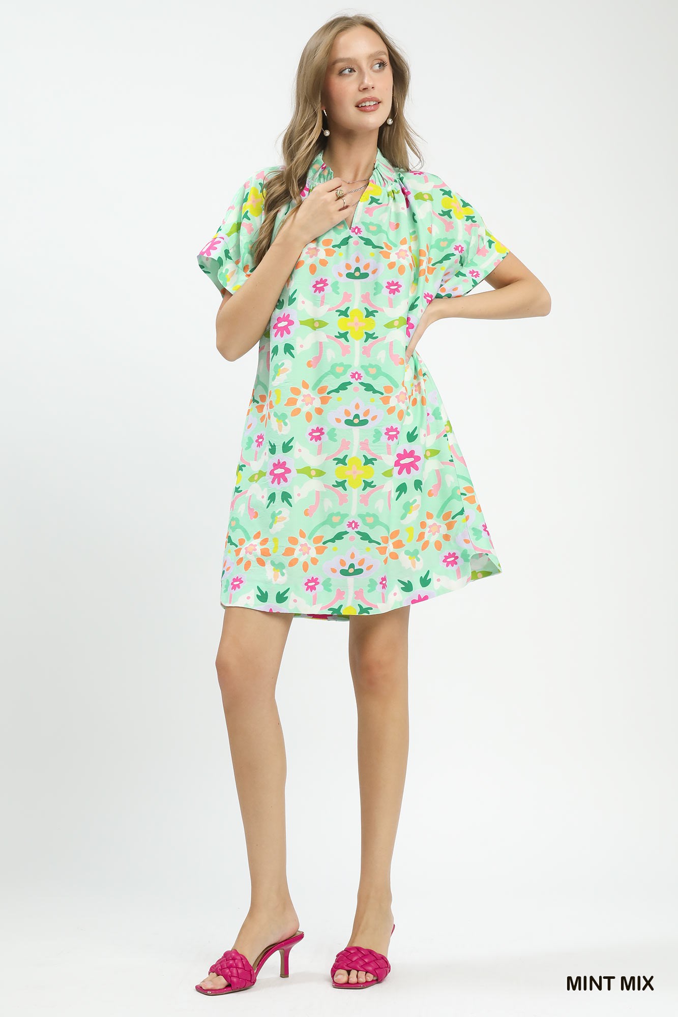 Abstract Floral Shift Dress, image 6