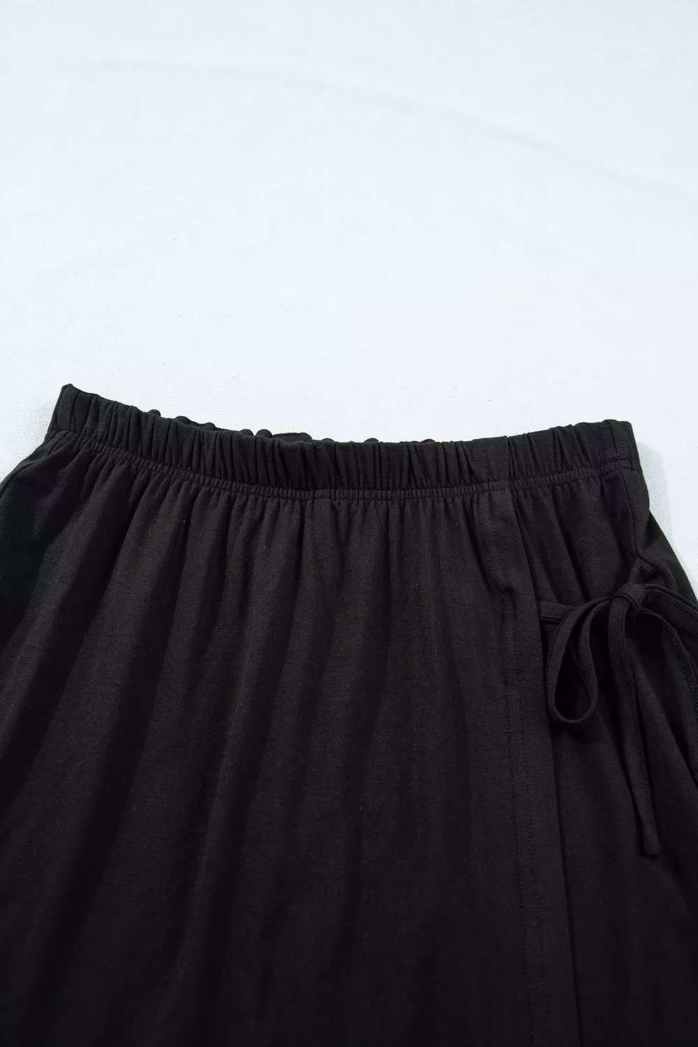 Solid Color Oversize Tee Tie Wrap Mini Skort 2pcs Set, image 7