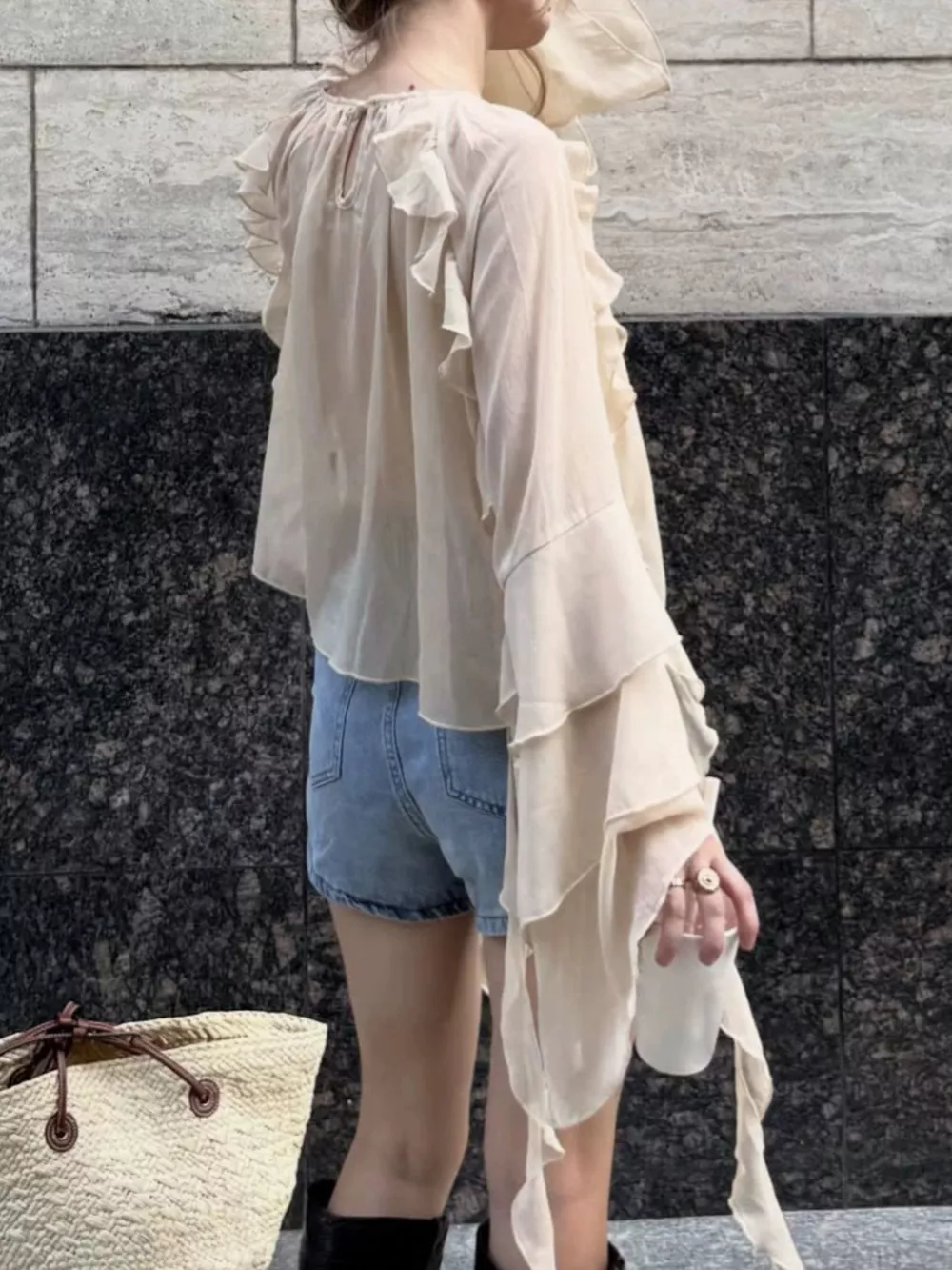 Ruffled Flare Sleeve Blouse, image 5