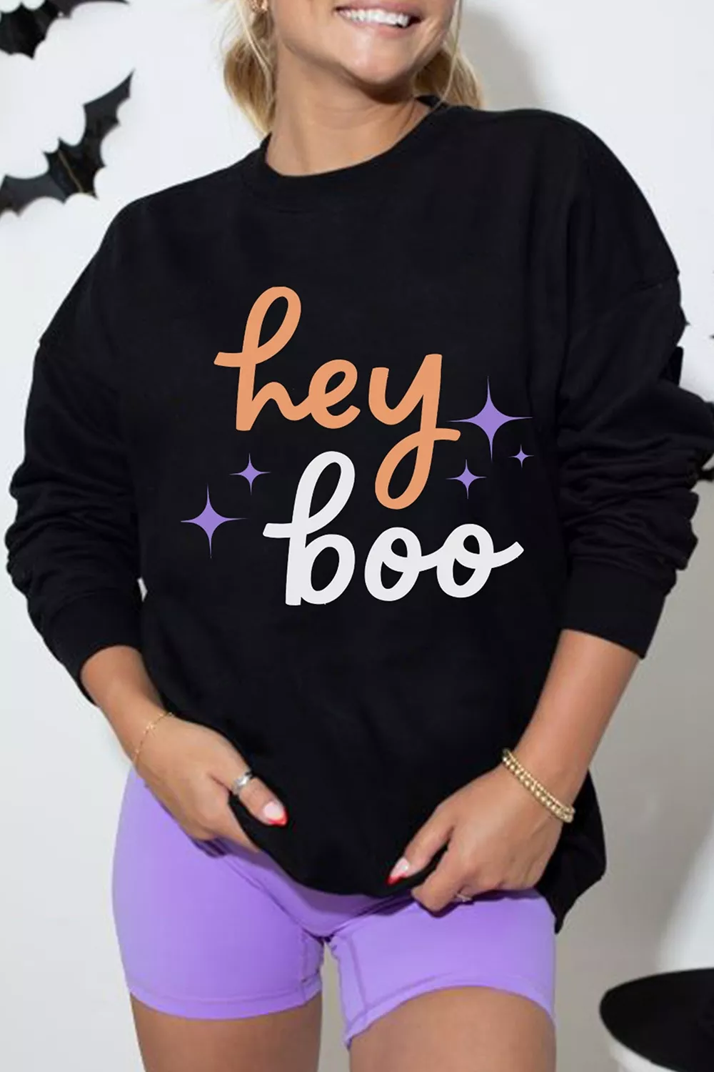 Hey Boo Halloween Sweatshirt