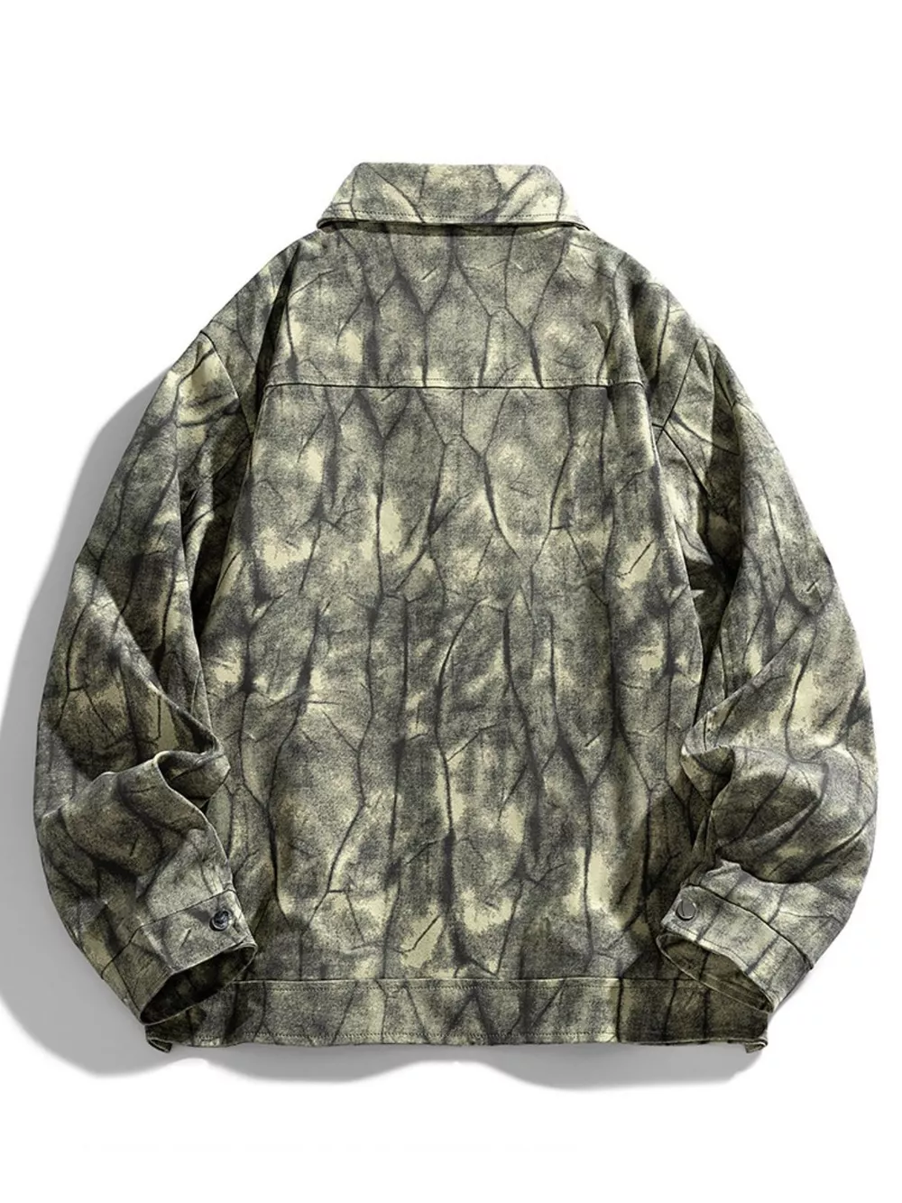 Men's Plus Size Abstract Print Long Sleeve Casual Jacket, image 6