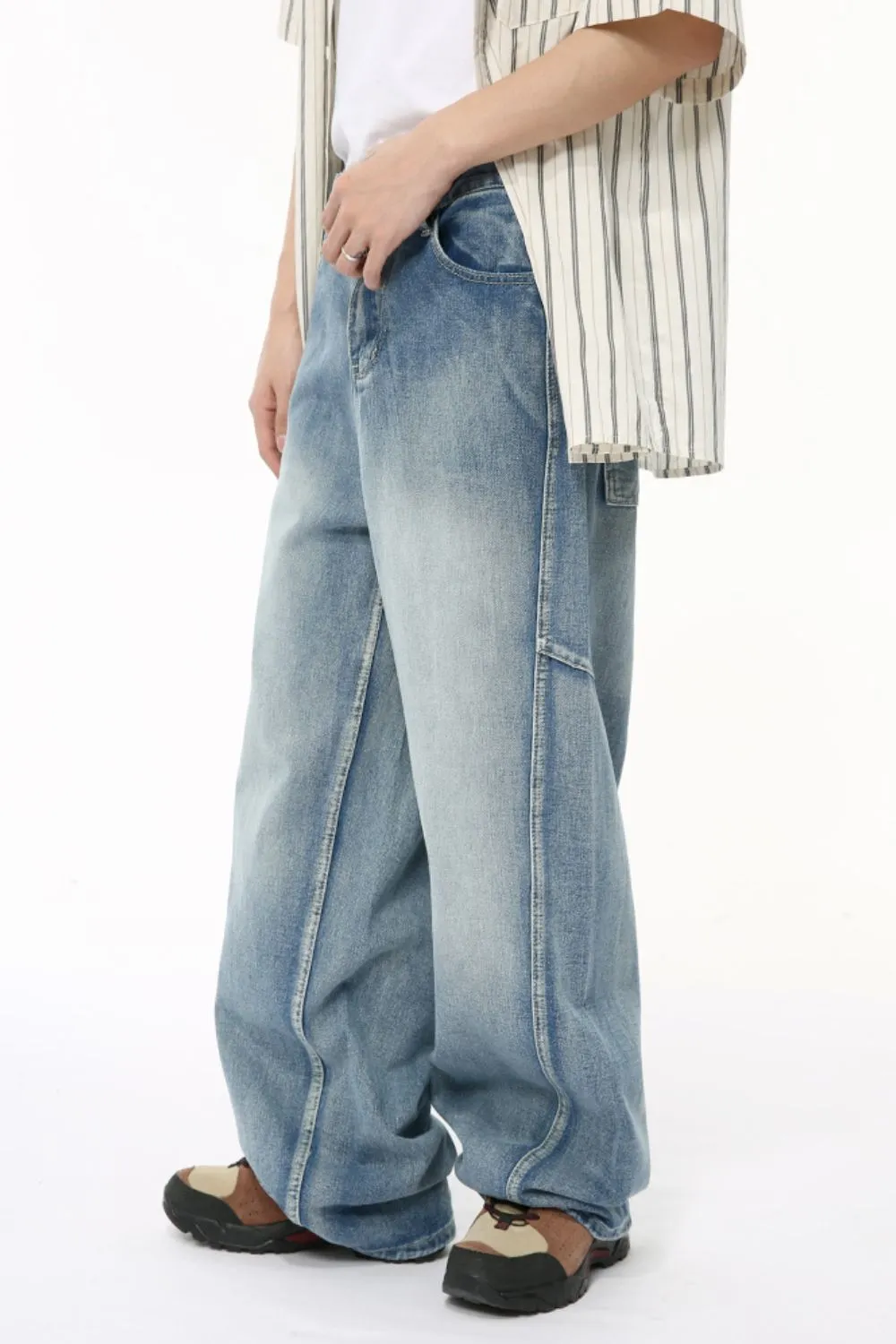 Mid Rise Wide Leg Jeans, image 4